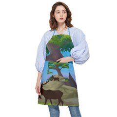 Nature Background Illustration Landscape Pocket Apron by Wegoenart