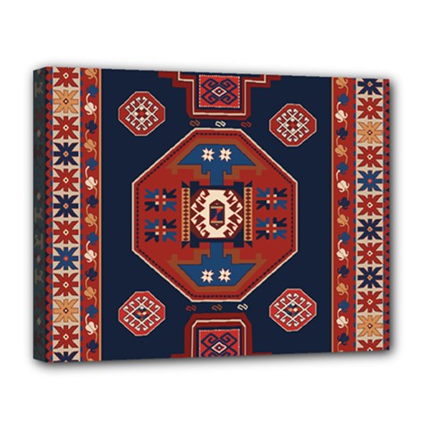 Armenian Old Carpet  Canvas 14  X 11  (stretched) by Gohar