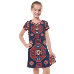 Armenian Old Carpet  Kids  Cross Web Dress by Gohar