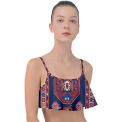 Armenian Old Carpet  Frill Bikini Top by Gohar