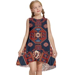 Armenian Old Carpet  Kids  Frill Swing Dress by Gohar