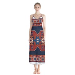 Armenian Carpet Button Up Chiffon Maxi Dress by Gohar