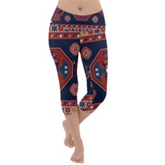 Armenian Carpet Lightweight Velour Capri Yoga Leggings by Gohar