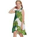 Banana Leaves Tropical Kids  Frill Swing Dress View2