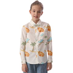 Cool Summer Pattern - Beach Time!   Kids  Long Sleeve Shirt by ConteMonfrey