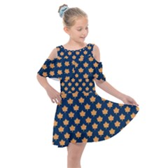 Oh Canada - Maple Leaves Kids  Shoulder Cutout Chiffon Dress by ConteMonfrey