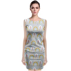 Rainbow Pattern Classic Sleeveless Midi Dress by ConteMonfrey