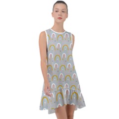 Rainbow Pattern Frill Swing Dress by ConteMonfrey