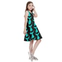 Blue Mermaid Tail Black Kids  Skater Dress View3