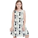 Black And White Mermaid Tail Kids  Skater Dress View1