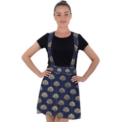 Cute Sea Shells  Velvet Suspender Skater Skirt by ConteMonfrey