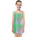 Gradient green blue Kids  Summer Sun Dress View1