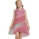 Gradient pink green Kids  Frill Swing Dress View1