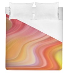 Gradient Pink Yellow Duvet Cover (queen Size) by ConteMonfrey