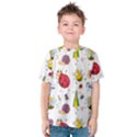 Cute Cartoon Insects Seamless Background Kids  Cotton Tee View1