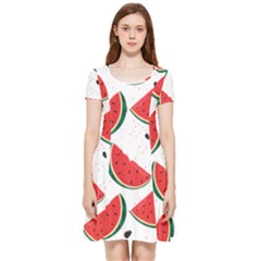 Watermelon Seamless Pattern Inside Out Cap Sleeve Dress by Jancukart