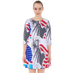 New York City Holiday United States Usa Smock Dress by Jancukart