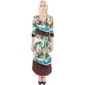 Coconut And Holiday Beach Food Quarter Sleeve Wrap Maxi Dress View1