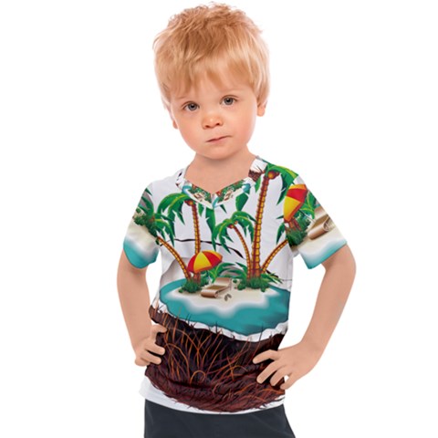 Coconut And Holiday Beach Food Kids  Sports Tee by Jancukart