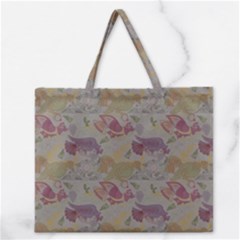 Pattern-tsit Zipper Large Tote Bag by Gohar