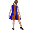 Abstract Blue And Orange 930 Kids  Sleeveless Tiered Mini Dress View4