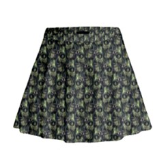 Robot Skull Extreme Close Up Mini Flare Skirt by dflcprintsclothing