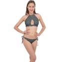 Robot Skull Extreme Close Up Cross Front Halter Bikini Set View1