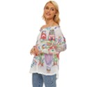 Easter Village  Off Shoulder Chiffon Pocket Shirt View2