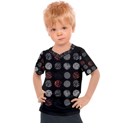 Black And Multicolored Polka Dot Wallpaper Artwork Digital Art Kids  Sports Tee by danenraven