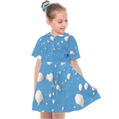 Ice Cream Bubbles Texture Kids  Sailor Dress by dflcprintsclothing