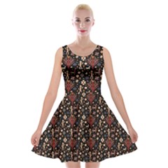 Carpet Symbols Velvet Skater Dress by Gohar