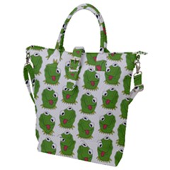 Kermit The Frog Pattern Buckle Top Tote Bag by Valentinaart