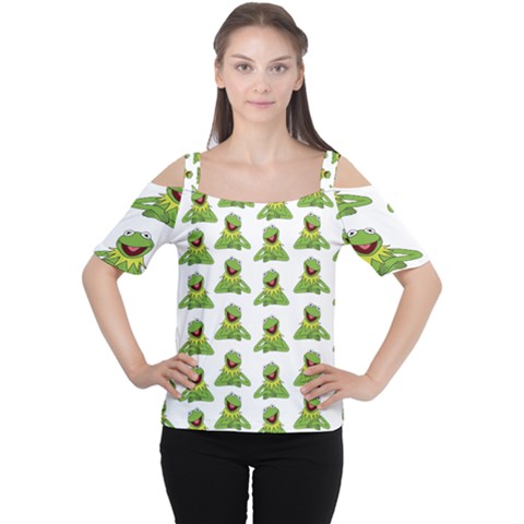 Kermit The Frog Cutout Shoulder Tee by Valentinaart