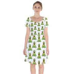 Kermit The Frog Short Sleeve Bardot Dress by Valentinaart