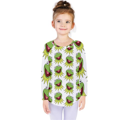 Kermit The Frog Kids  Long Sleeve Tee by Valentinaart