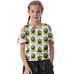 Kermit The Frog Kids  Butterfly Cutout Tee by Valentinaart