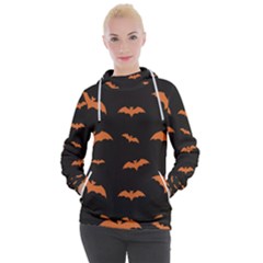 Bat Pattern Women s Hooded Pullover by Valentinaart