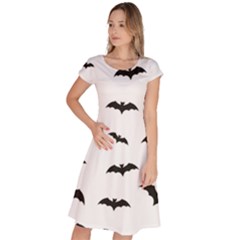 Bat Pattern Classic Short Sleeve Dress by Valentinaart