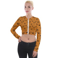 Halloween  Long Sleeve Cropped Velvet Jacket by Valentinaart