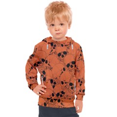 Skull Pattern Kids  Hooded Pullover by Valentinaart