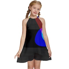 Abstract 2322  Kids  Halter Collar Waist Tie Chiffon Dress by KorokStudios