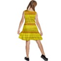 Yellow And Gold Horizontal Stripes - Abstract Art Kids  Sleeveless Tiered Mini Dress View4