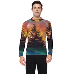 Tree Nature Landscape Fantasy Magical Cosmic Men s Long Sleeve Rash Guard by danenraven