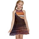 Sunset Island Tropical Sea Ocean Water Travel Kids  Halter Collar Waist Tie Chiffon Dress View1