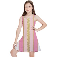 Lace Gold Euclidean Kids  Lightweight Sleeveless Dress by artworkshop