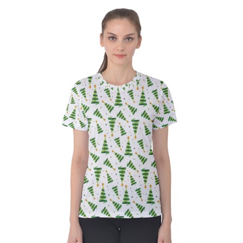 Christmas Tree Pattern Christmas Trees Women s Cotton Tee by Ravend