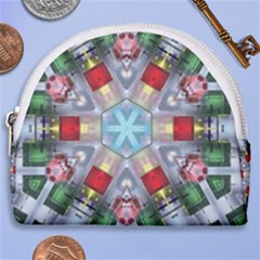 Geometric Symmetrical Symmetry Data Futuristic Horseshoe Style Canvas Pouch by Ravend