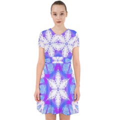 Snowflake Kaleidoscope Template Background Adorable In Chiffon Dress by Ravend