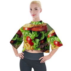 Hamburger Cheeseburger Burger 3d Render Snack Mock Neck Tee by Pakemis