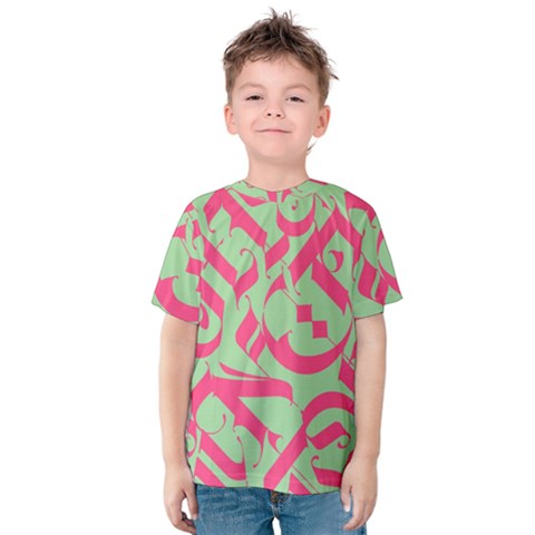 Pattern Ornament Gothic Style Elegant Font Tattoos Kids  Cotton Tee by Pakemis